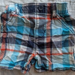 Vibrant Plaid Newborn Shorts
